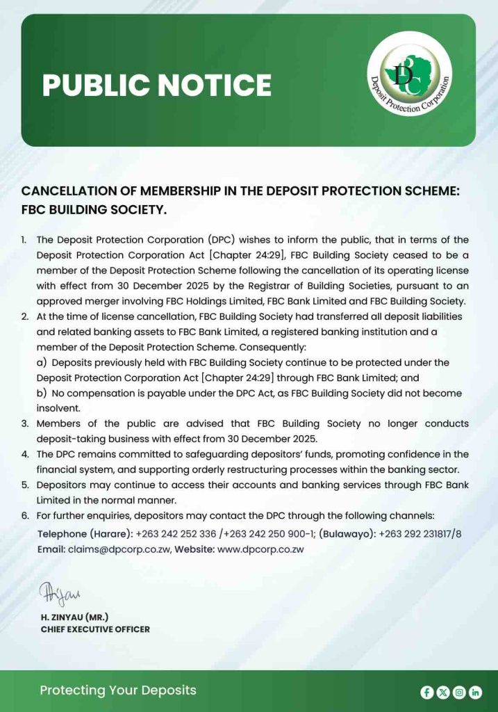 Public notice about membership cancellation